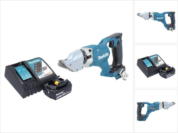 Actual product image Makita DJS 200 RM1 Battery Sheet Metal Shears 18 V 2.0 mm Brushless + 1x Battery 4.0 Ah + Charger