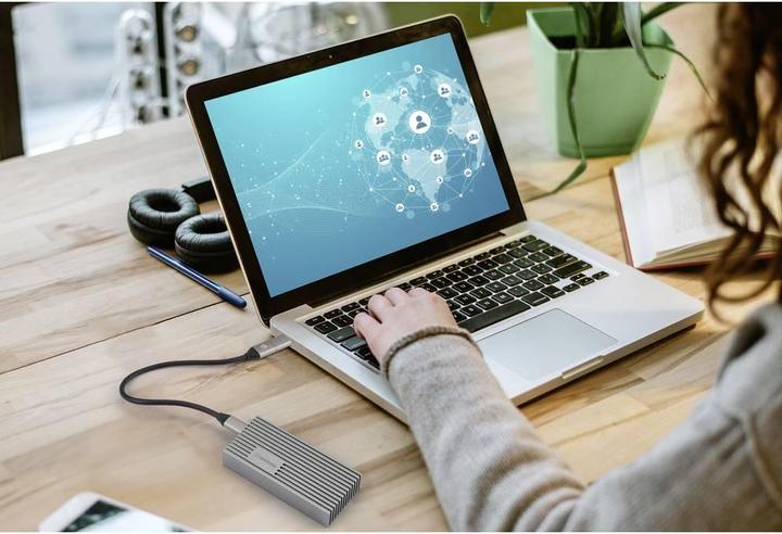 Actual product image Renkforce RF-5596326 M.2 hard drive enclosure M.2 2280 USB 4 (M.2 2280)