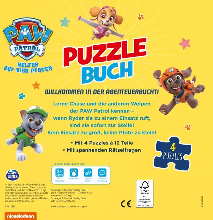 Produktbild PAW Patrol Puzzlebuch (Deutsch, Katharina Bensch, 2018)