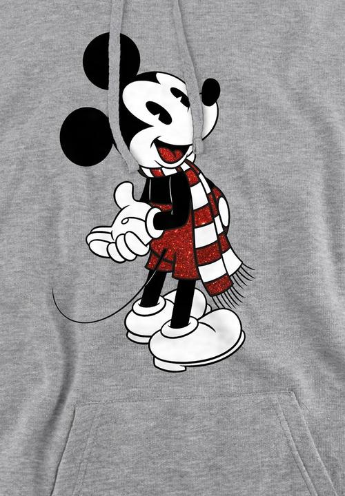 Immagine prodotto Disney Felpa con Cappuccio Natale Topolino Sciarpa Uomo (S)