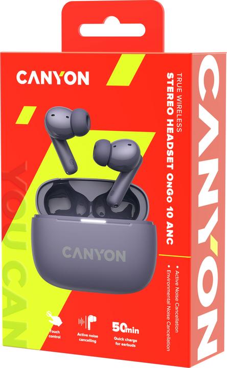 Produktbild Canyon TWS-10, On Go, 10 ANC, True Wireless Bluetooth in-ear headphones, charging station in (ANC, 0.83 h, Kabellos)