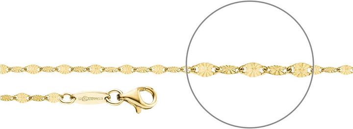 Der Kettenmacher Plättchenkette Gold 2,2mm 50cm (Silber 925, 50 cm)