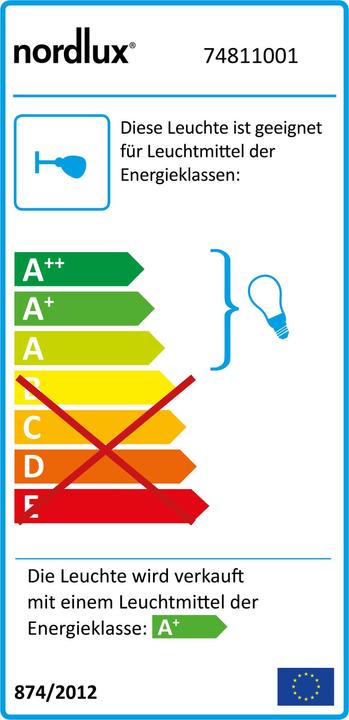 Energie-Label Nordlux Explore Flex, Wandleuchte, Weiss (200 lm, GU10)