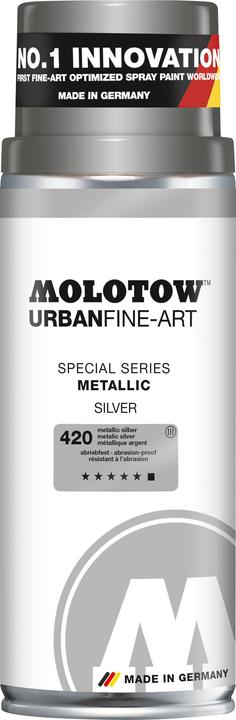 Actual product image Molotow Colour spray Urban Fine-Art 400ml Metallic silver (Metallic Silver, 400 ml)