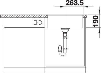 Immagine prodotto Blanco Linea secondaria 500-F (Lavandino montato in alto, 42.70 cm, 52.70 cm)