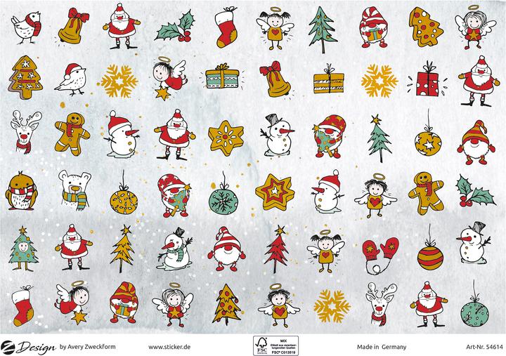 Actual product image Avery Christmas stickers