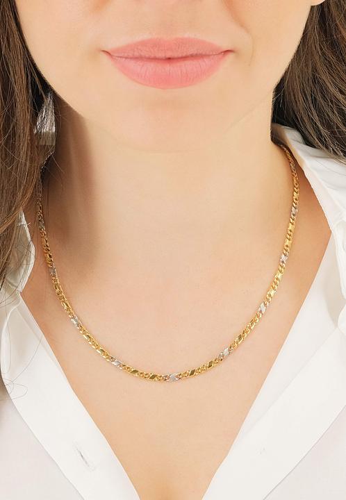 Image du produit Muau Chaîne de 8 (750, Or blanc, Or jaune 18 carats, 50 cm)