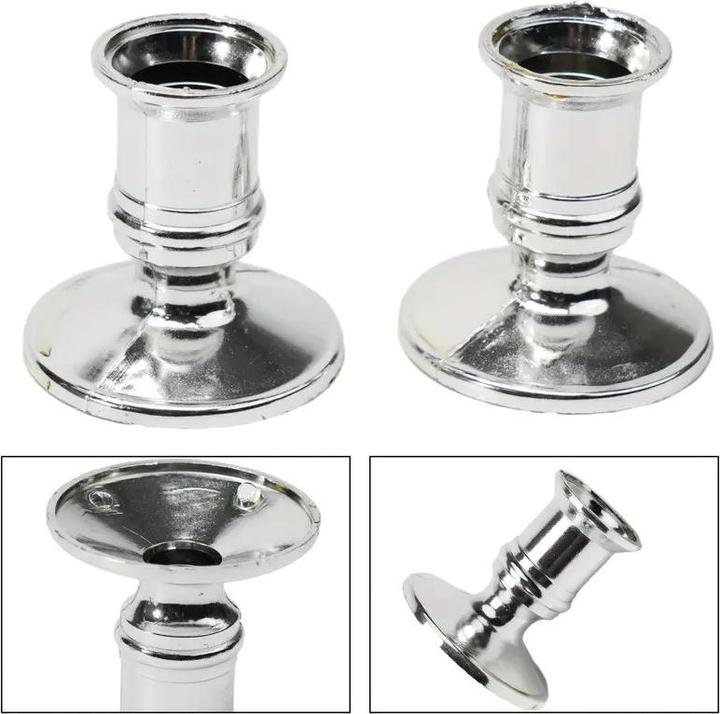 Image du produit Cbx Kerzenständer 3 Köpfe, Kerzenleuchter 3-armig, Kerzenhalter Silber