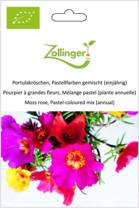 Produktbild Zollinger Bio Portulakröschen, Pastellfarben gemischt (einjährig) (Blumenzwiebel)