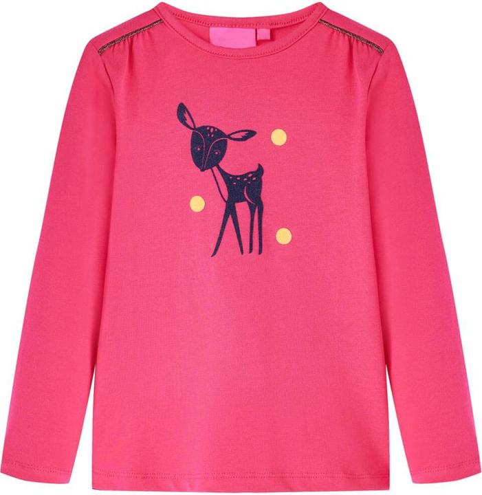 Produktbild VidaXL Kinder-Langarmshirt Knallrosa 116,Material: 95 % Baumwolle (116)