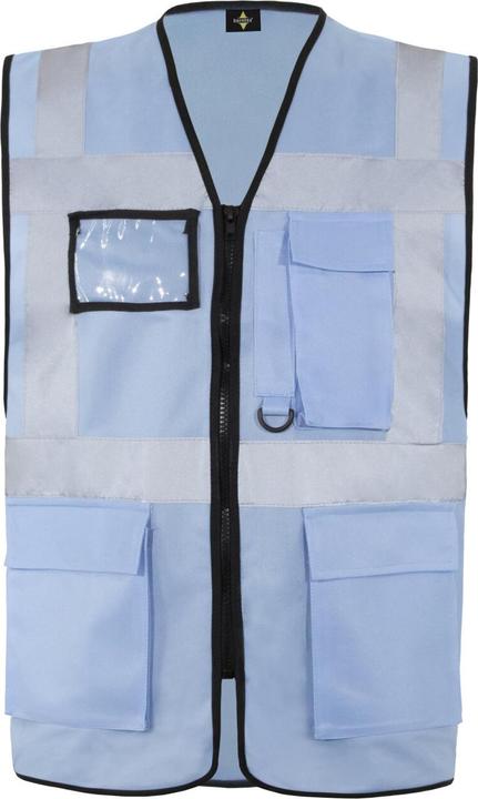 Actual product image Korntex Comfort Warnweste „Hamburg“ - Multifunktional - Himmelblau - L (L)