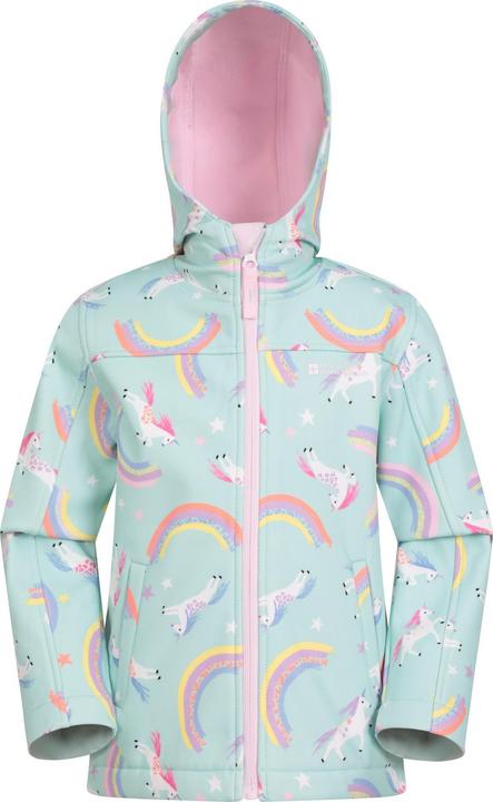Immagine prodotto Mountain Warehouse Exodus II Giacca Soft Shell Unicorno e Arcobaleno Bambini (140)
