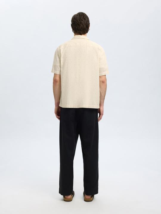 Actual product image Selected Homme Broderie Anglaise short-sleeved shirt (S)