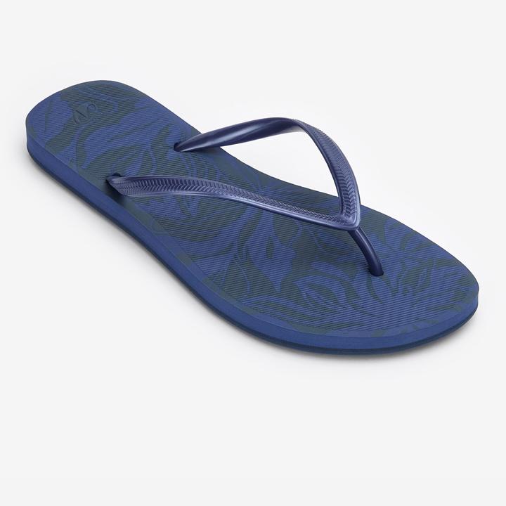 Olaian Zehensandalen Damen 500 Flowy petrolblau