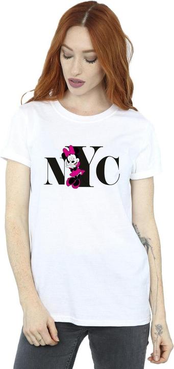Actual product image Disney Womens/Ladies Minnie Mouse NYC Cotton Boyfriend T-Shirt (S)