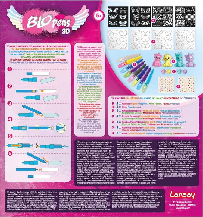 Actual product image Blopens Spray Pen Set 3D Animals