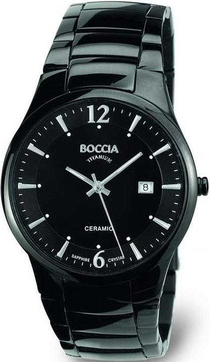 Produktbild Boccia 3572-02 Herrenuhr Keramik Titanium 39mm 3ATM (Analoguhr, 39 mm)