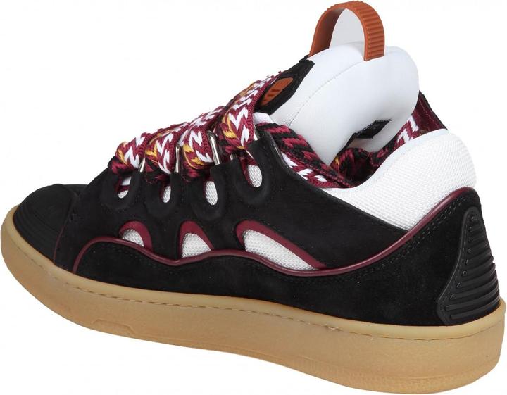 Produktbild Lanvin curb sneakers in white and bordeaux leather and suede (44)