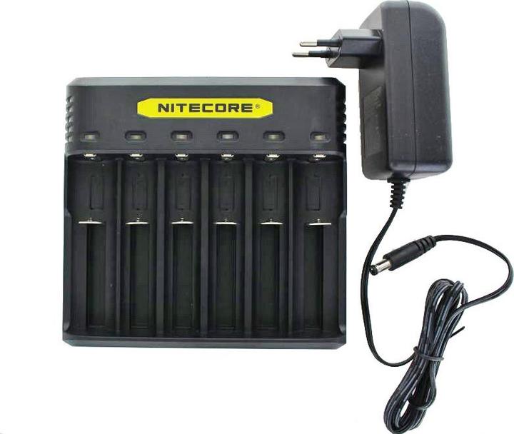 Actual product image Nitecore Q6 6-bay charger (1 pcs., 14500, 16340, 18650, 26650, Rechargeable battery)
