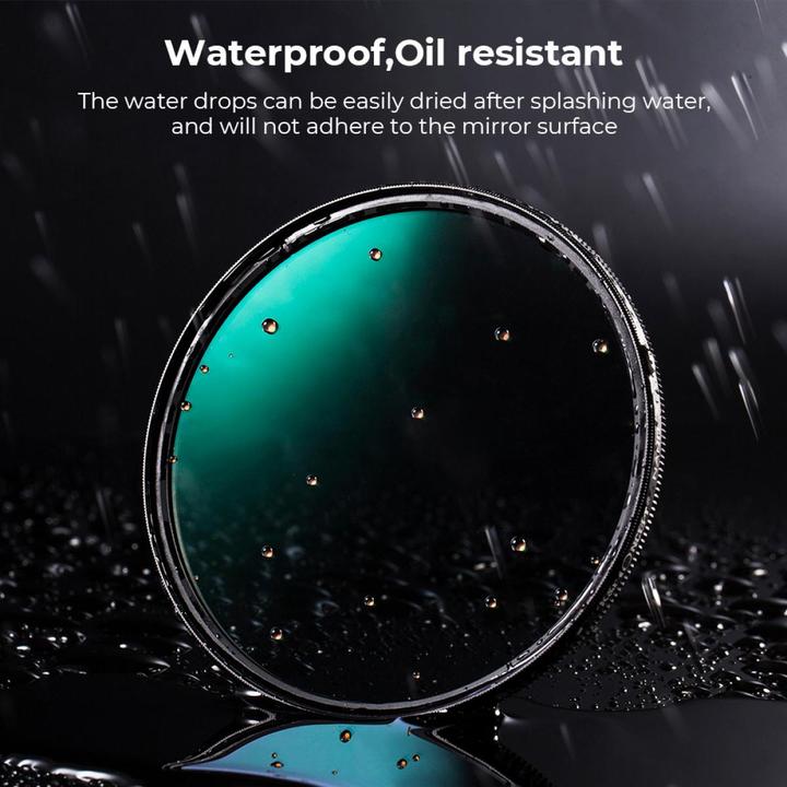Image du produit K&F Concept Filtre CPL 58MM Super Slim Circular Polarizing Filter with 28 Layer Green Coated, HD, Waterproof, An (58 mm, Filtre polarisant)