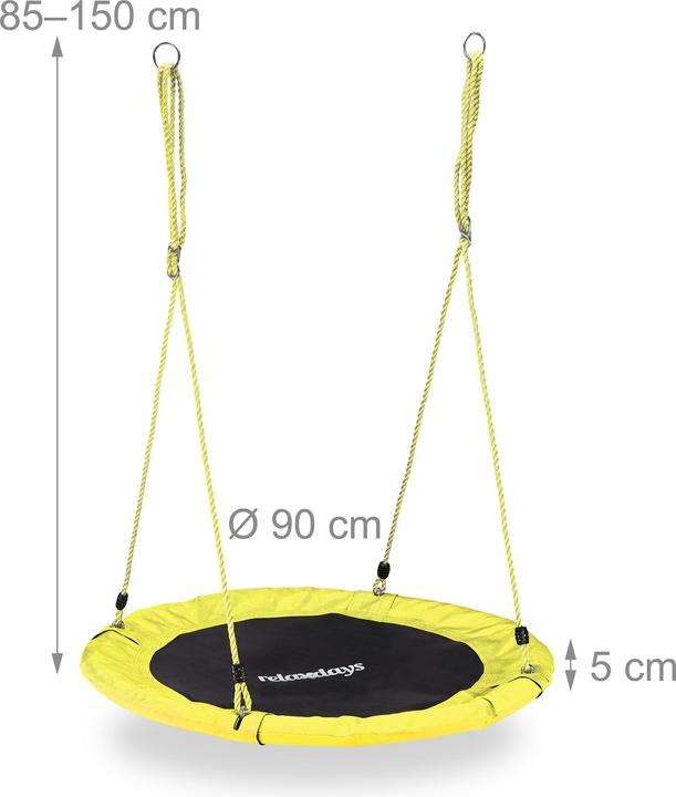 Image du produit Relaxdays Balançoire nid d'oiseau rond 90 cm
