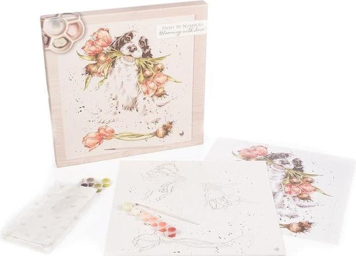 Actual product image Wrendale Design 'Blooming with Love' Spaniel Painting by Numbers