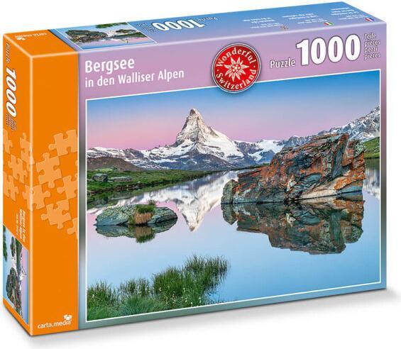 Produktbild 1'000 Teile Puzzle Bergsee in den Walliseralpen (1000 Teile)