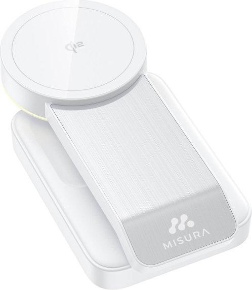 Actual product image Misura MH10 3-in-1 Foldable Wireless Charging Station - WHITE (30 W)
