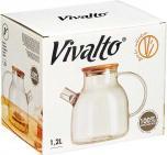 Produktbild Vivalto Borosilikat-Teekanne mit Bambusdeckel 1,2l (1.20 l)
