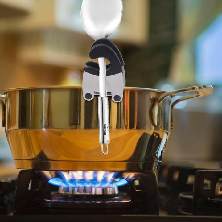 Produktbild ASMI Edelstahl Silikon Topf- und Kochlöffelhalter