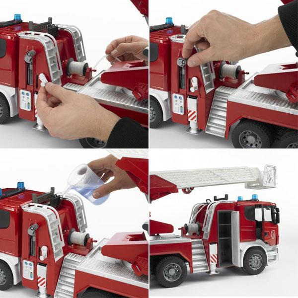 Actual product image Bruder Scania R-series fire brigade with ladder