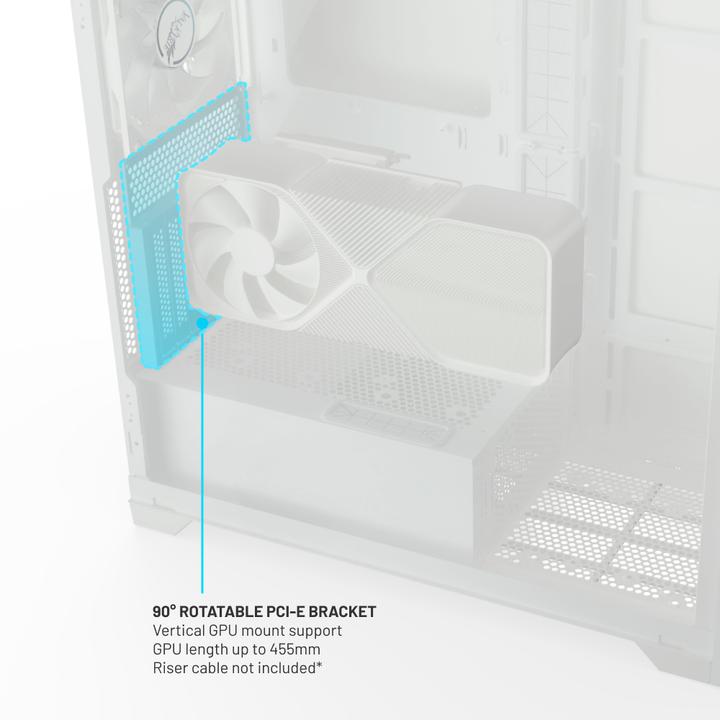 Image du produit Valkyrie VK02 LCD blanc (Mini-ITX, ATX, ITX, mATX)