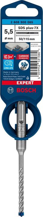 Immagine prodotto Bosch Professional Zubehör Trapano a percussione EXPERT SDS plus-7X, 5,5 x 50 x 115 mm (5,50 millimetri)