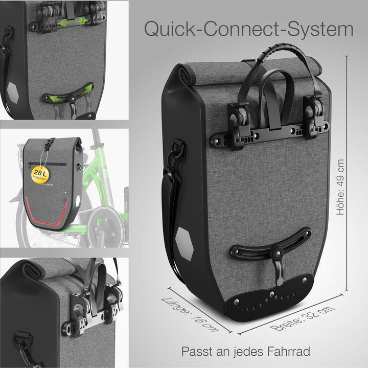 Image du produit Eloneo Sacoche de vélo pour ordinateur portable (28 l, Sacoches)