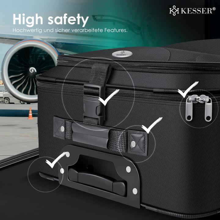 Actual product image Kesser Suitcase set (60 l, Hand luggage (up to 50 litres), M (50 - 90l), L (90 - 115l))
