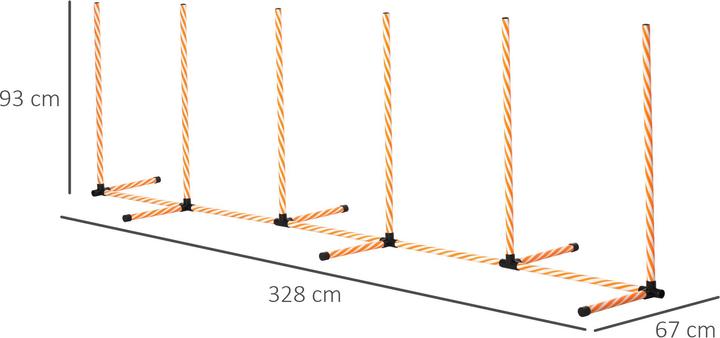 Produktbild PawHut Hunde Agility Set mit Slalomstangen