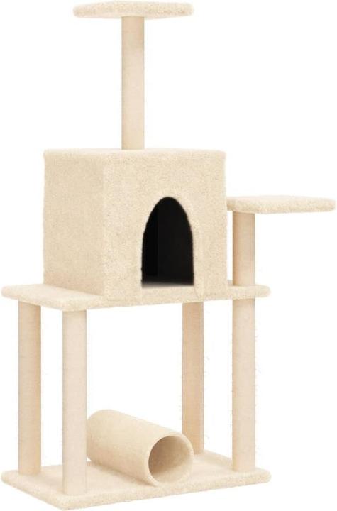 Produktbild VidaXL Kratzbaum mit Sisal-Kratzsäulen Creme 122 cm,Farbe (122 cm, Creme)