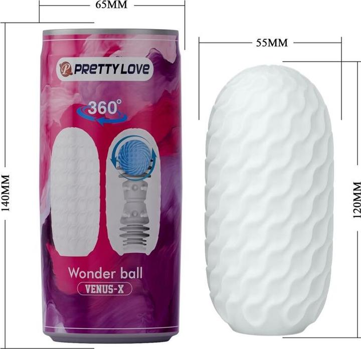 Actual product image Pretty Love Venus X Male Masturbator Model 3 White