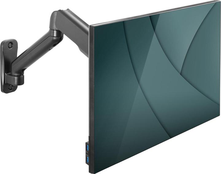 Image du produit Digitus Assmann Support mural électronique pour moniteur à ressort à gaz unique (Mur, 32")