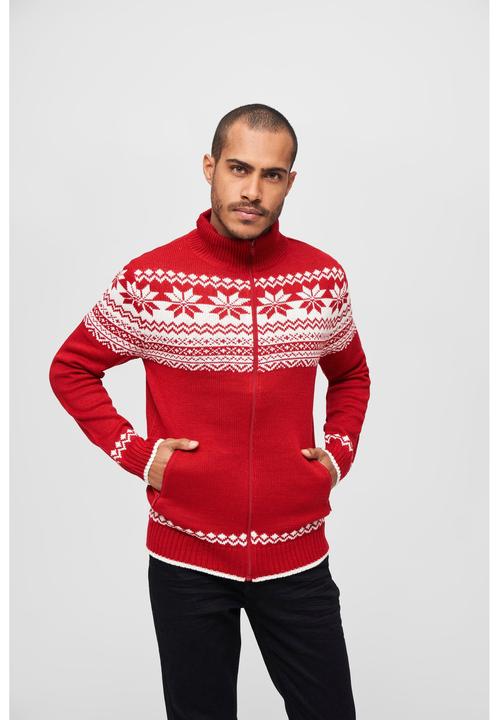 Produktbild Brandit Norwegian Strickjacke Grösse XL Farbe Rot (XL)