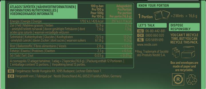 Valori nutrizionali e ingredienti After Eight Mollette al cioccolato fondente e menta (200 g)