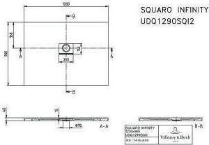 Immagine prodotto Villeroy & Boch V&B Piatto doccia SQUARO INFINITY R-corner1200x900x40mm pietra bianca