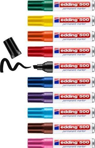 Produktbild Edding 500 (Orange, Gelb, Violett, Grün, Blau, Pink, Schwarz, Rot, Braun, Hellblau, 2 mm, 10 x)