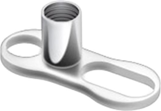 Star Piercing Steriler Dermal Anchor Anker zwei Loch (Titan G23, ohne Messing)