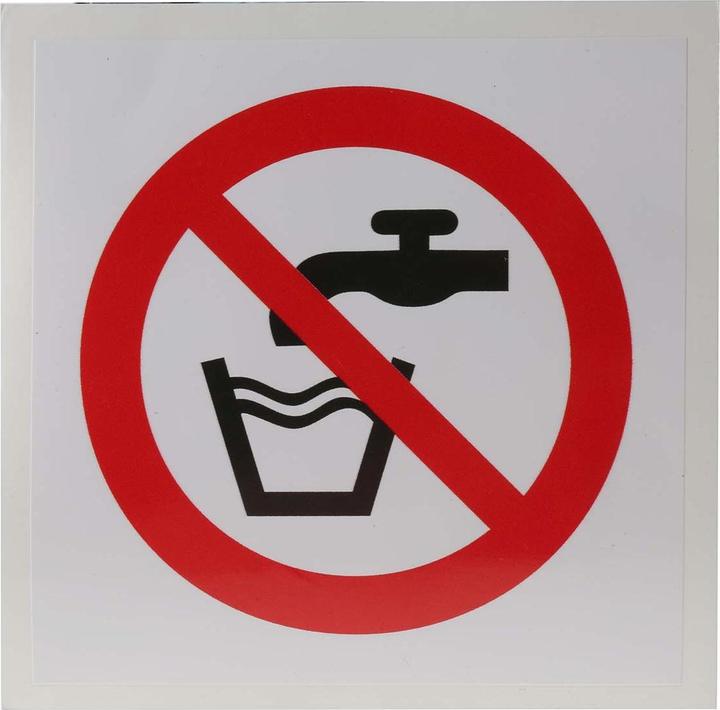 Immagine prodotto Rs Pro Cartello di divieto, Niente acqua potabile, autoadesivo, 100 mm x 100mm