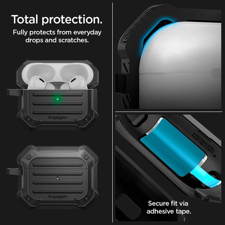 Produktbild Spigen TOUGH ARMOR MAG MAGSAFE Apple AIRPODS PRO 1 / 2 BLACK (Kopfhörer Tasche)
