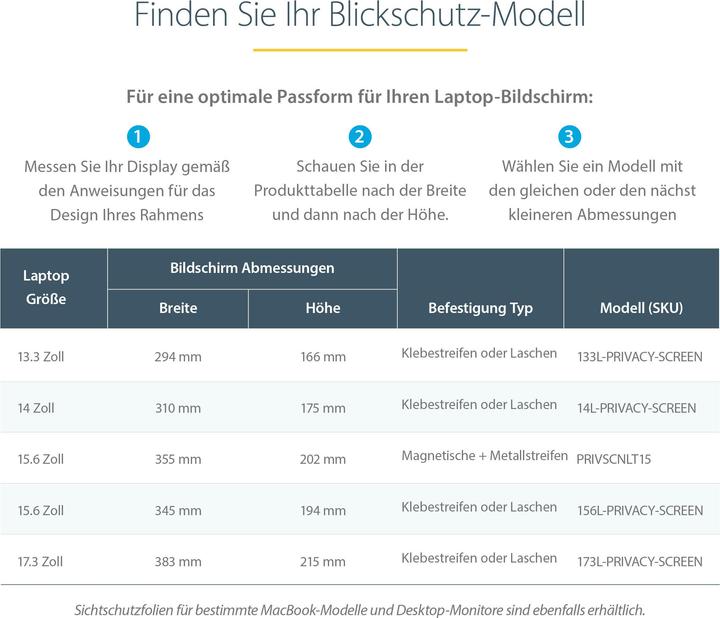 Actual product image StarTech 13.3" Privacy Screen (13.30", 16 : 9)