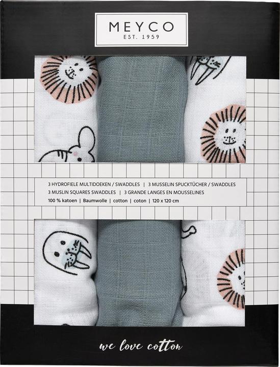Actual product image Meyco muslin swaddles (120 cm, 120 cm)