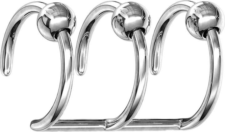 Immagine prodotto Star Piercing Fake Ear Cuff silber mit 3 Ringen und Kugeln (Acciaio chirurgico 316L)