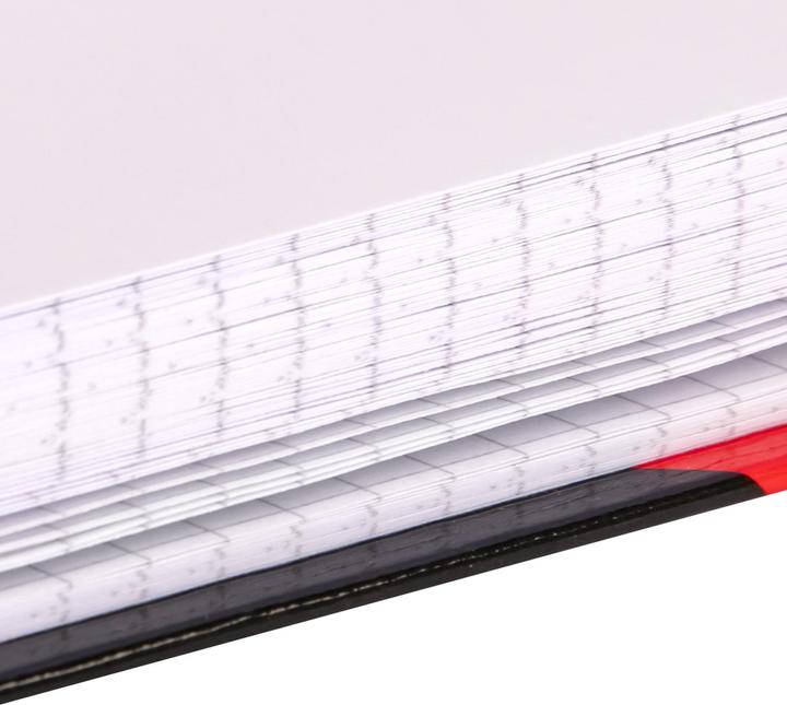 Immagine prodotto Idena Quaderno A6 quadrato nero rosso FSC-Mix (A5, Quadretti, Copertina rigida)